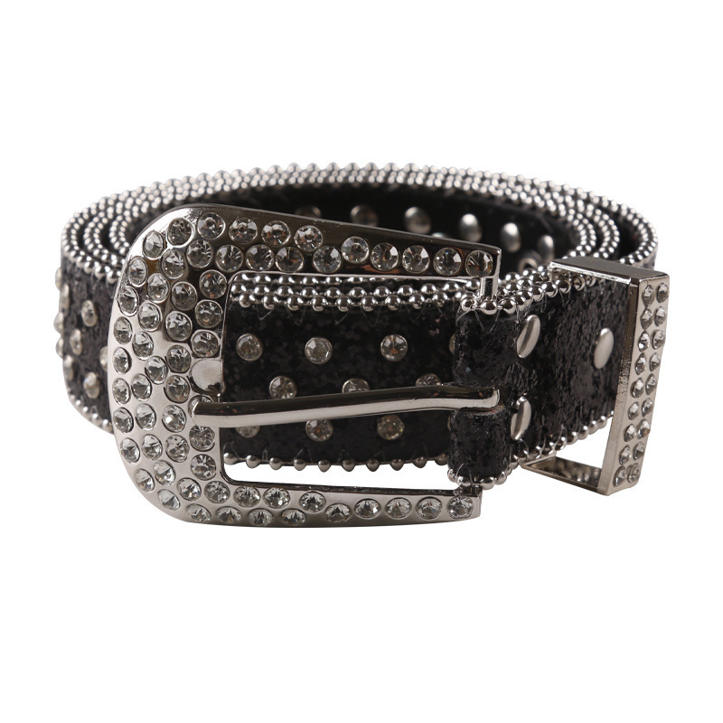 Factory Custom Diamond Man Rhinestone Belt European And American Trend Bb Simon Rhinestone Woman Belts