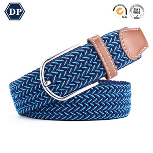 3517 New single color cotton braided stretch weave elastic belt mens for jeans