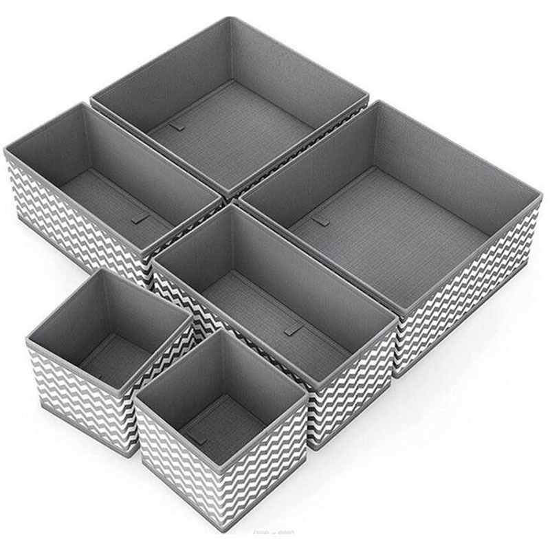 40080432 Closet Drawer Organizer for Clothing, Foldable Cloth Drawer Dividers Storage Bins for Underwear,Socks,Bra,Towels,Ties