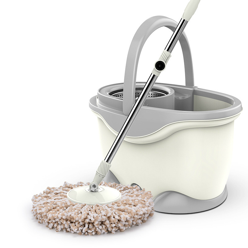 11009 Magic Twist Rolling Spin 360 Mop Stainless Steel Microfiber Floor Cleaner Mop with Mop Bucket