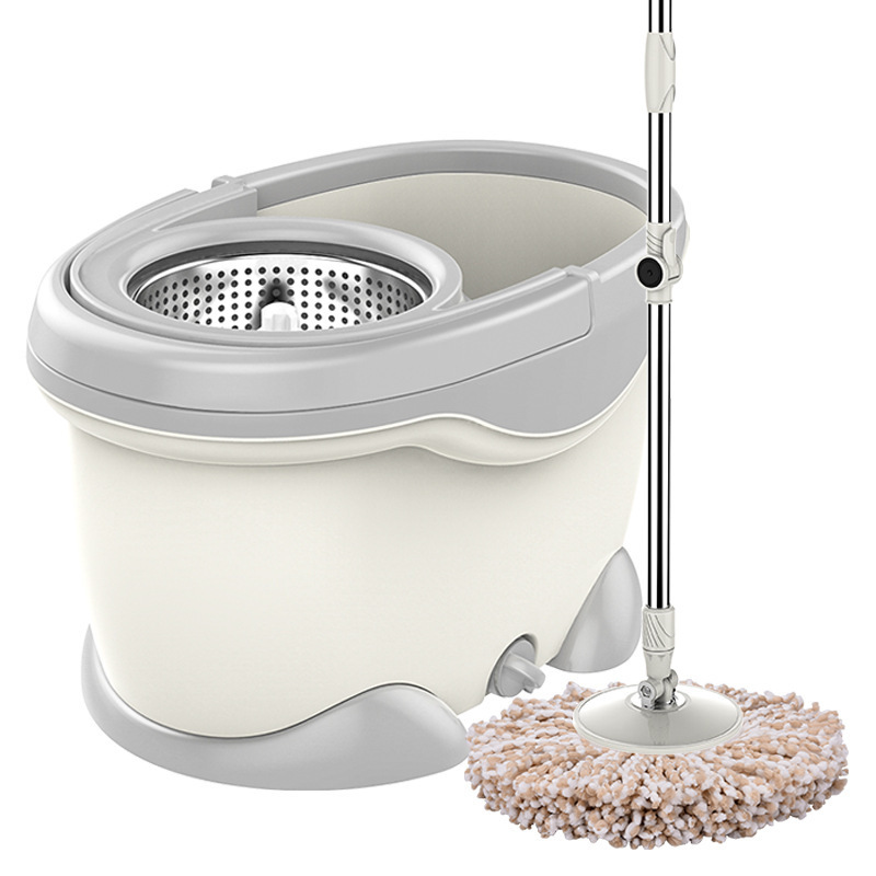 11009 Magic Twist Rolling Spin 360 Mop Stainless Steel Microfiber Floor Cleaner Mop with Mop Bucket