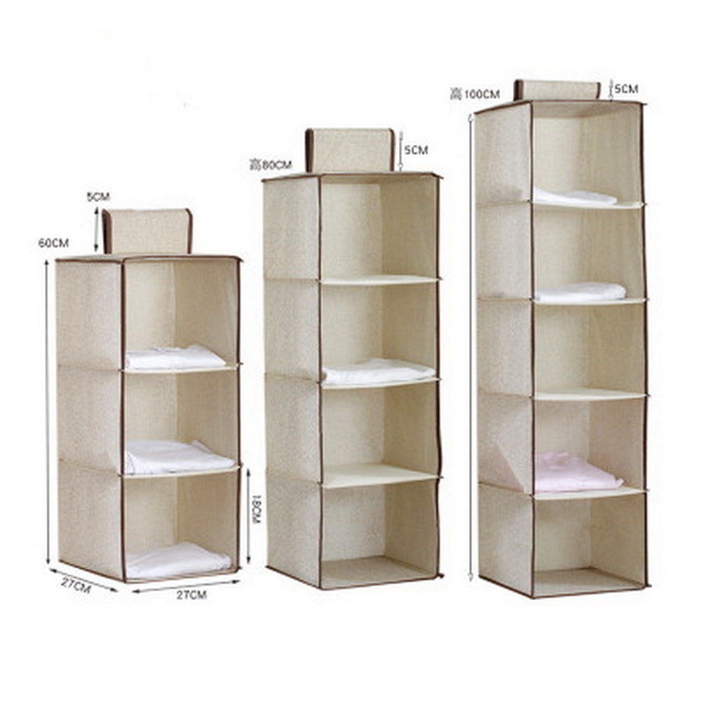 400702 Expandable shoe hanging with drawers underwear divider 4 set door fabric kids baby nursery closet organizer