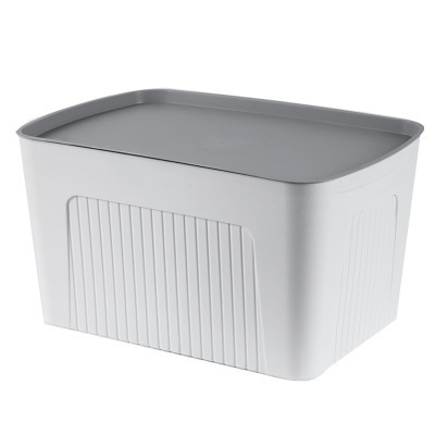 400828 Stacking cute white grey plastic small big storage boxes cube containers for sale with lids cube bins heavy duty trays