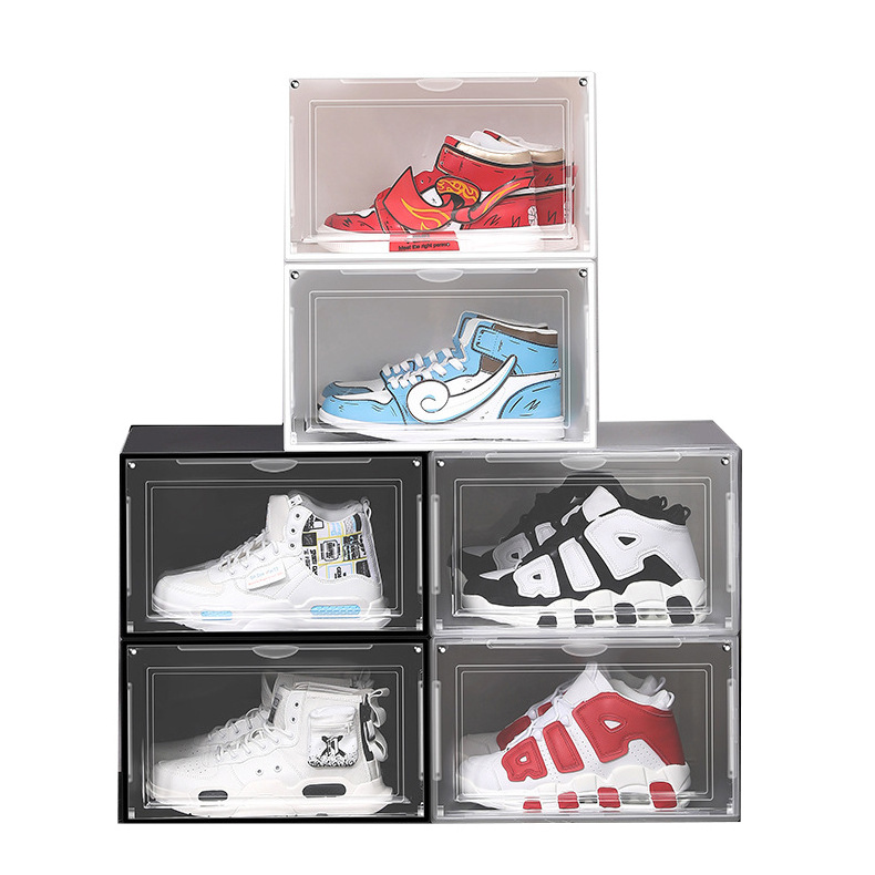 Plastic Shoe Storage Box Drawer Shoe Box Storage XL Plastic Shoe Box Storage With Magnet