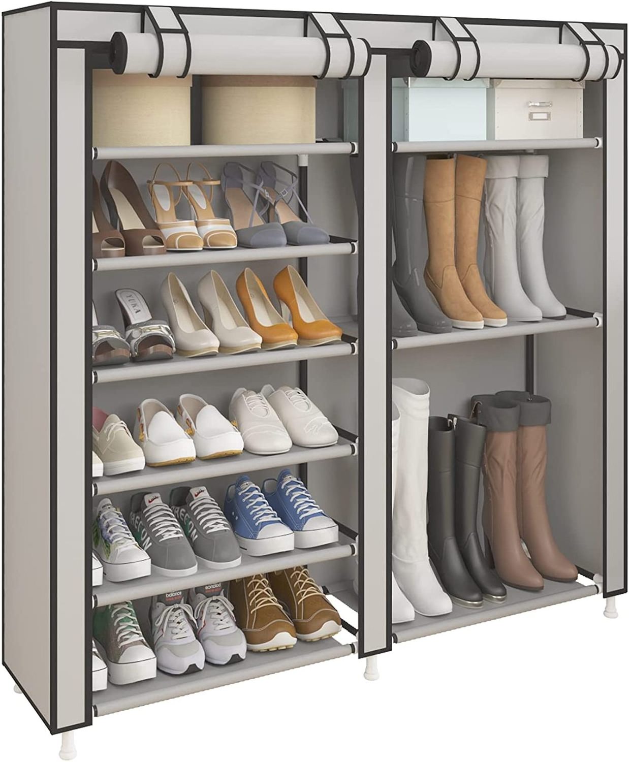 400763 Nonwoven Fabric  Dustproof Closet  Free Standing Holder Cabinet Shoes Organizer