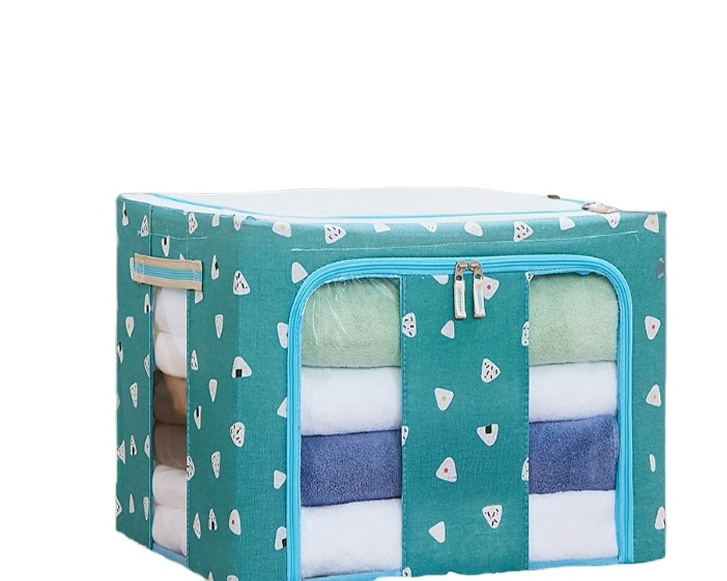 400851 Folding cotton and linen fabric basket cube clothing toys car jewelry kitchen home tool storage box