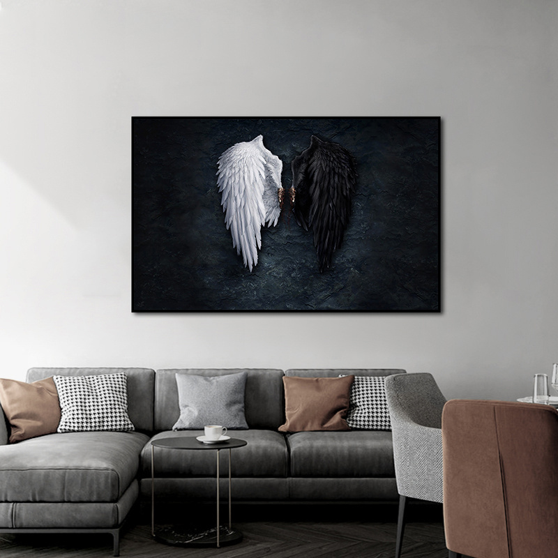 Modern Abstract Angel Feather Wings Posters Painting Canvas Prints Pop Wall Art Home Decor Pictures For Living Room Cuadros