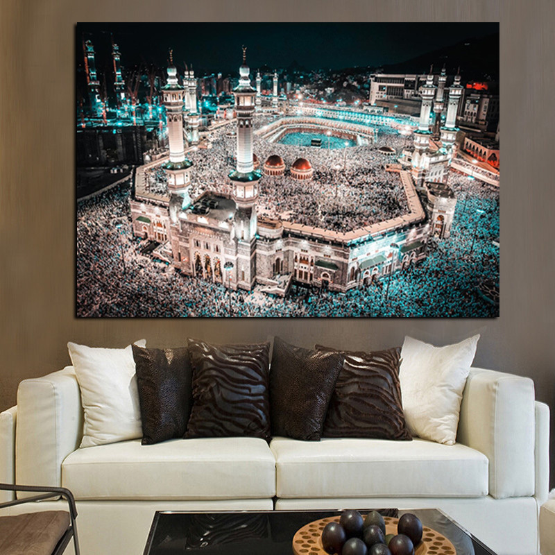 Wholesale Beautiful  Night Scenery led canvas Paintings Wall Art on Canvas Large Size for Home Decoration