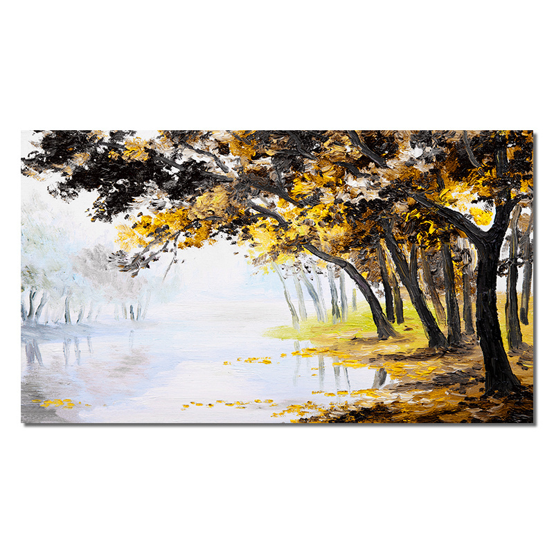 Abstract nature scenery forest river picture canvas print artwork wall art decor for bedroom