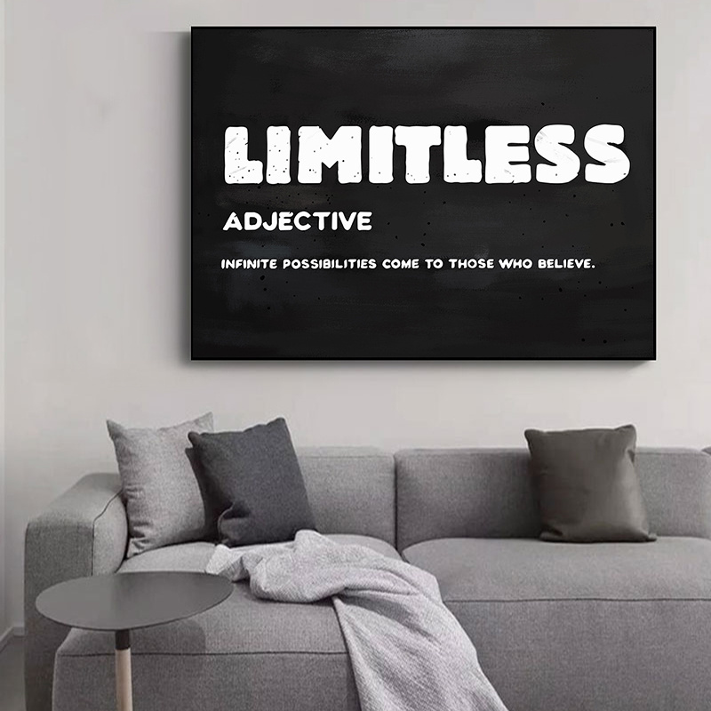 Inspirational wall art poster for office decor, Motivation words quote picture art print on canvas painting