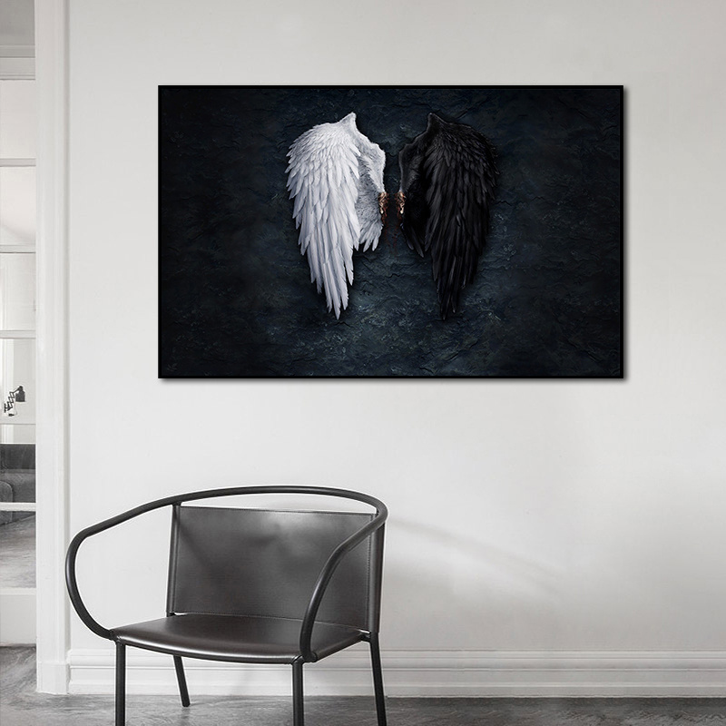 Modern Abstract Angel Feather Wings Posters Painting Canvas Prints Pop Wall Art Home Decor Pictures For Living Room Cuadros