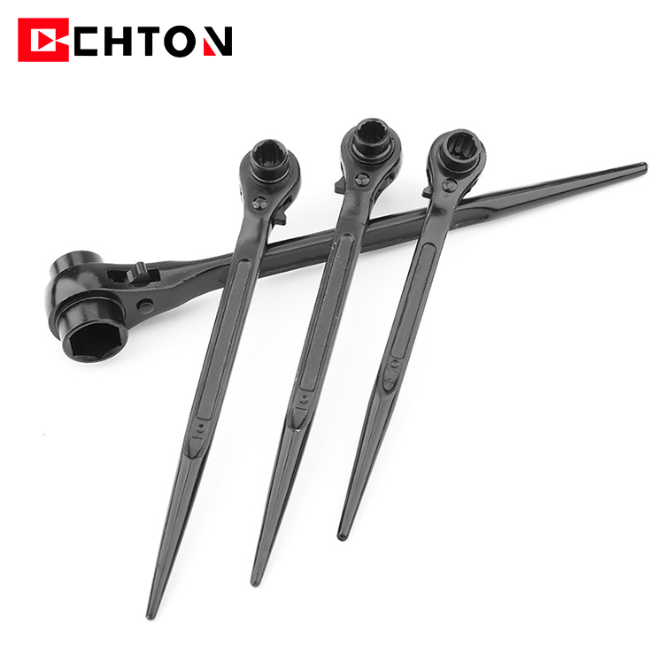 Adjustable Reversible Chrome Vanadium Set Spanner Torx Hexagonal Two Double Sided Short Tail Ratchet Wrench