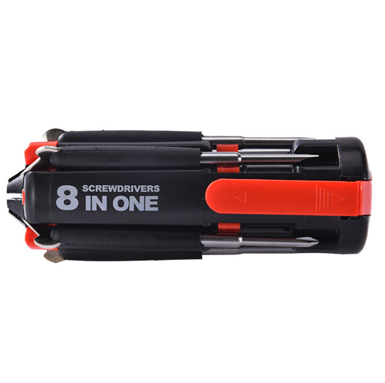 Multi Function Custom logo Torch 8 In 1 Multi Flashlight LED Screwdriver With Light Gift Tool