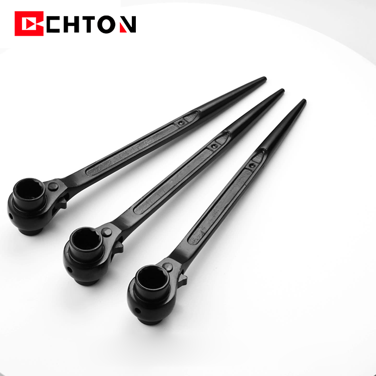 Adjustable Reversible Chrome Vanadium Set Spanner Torx Hexagonal Two Double Sided Short Tail Ratchet Wrench