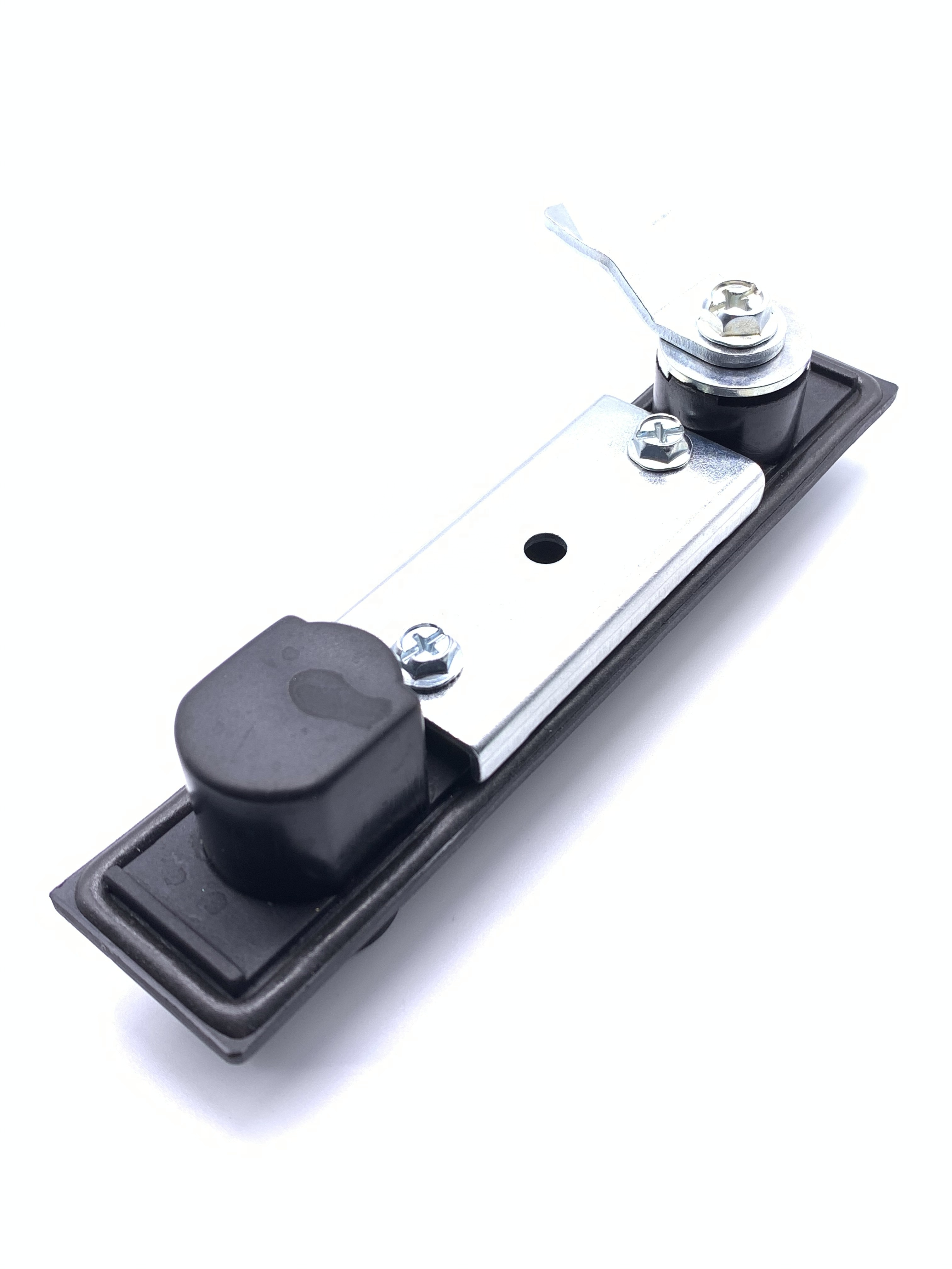 Combination cabinet swing handle lock