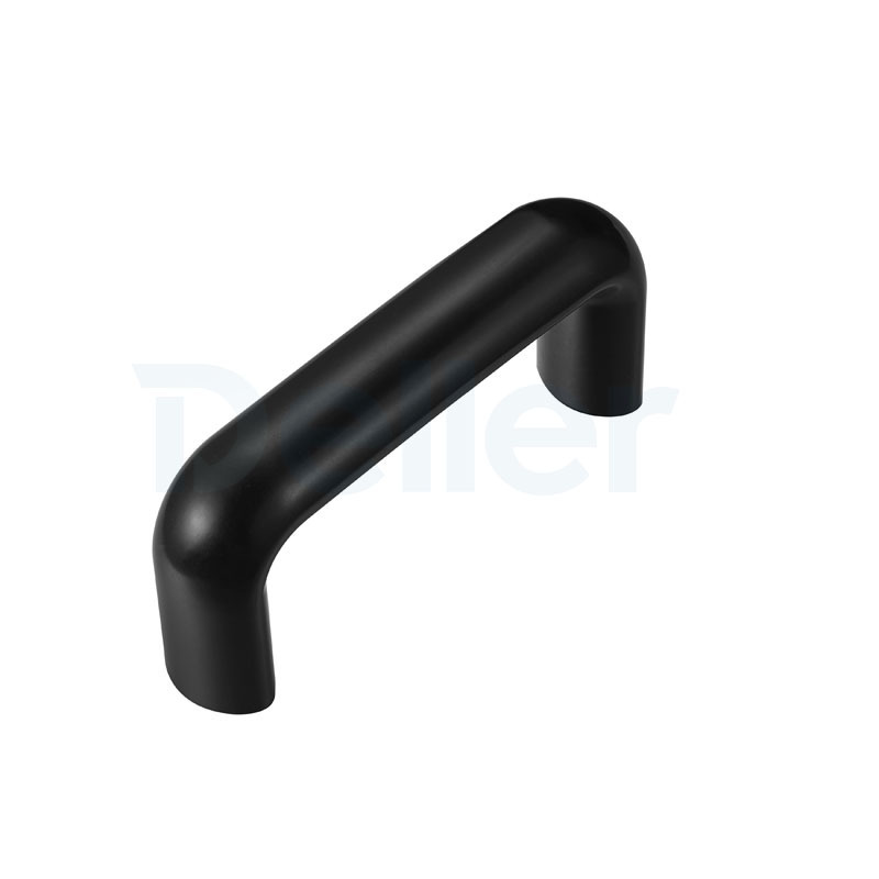 Industrial Furniture Hardware Handle black duroplast brass insert plastic handle