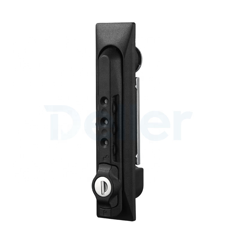 Combination cabinet swing handle lock