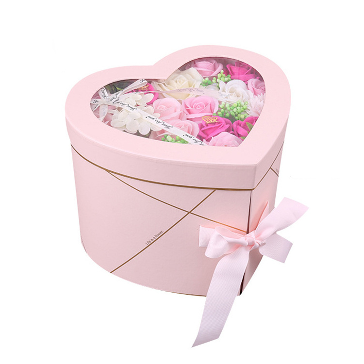 Luxury Customized Black Round Rose Gift Packaging Cylinder Large Custom Gift Box Flower Box Cardboard Box