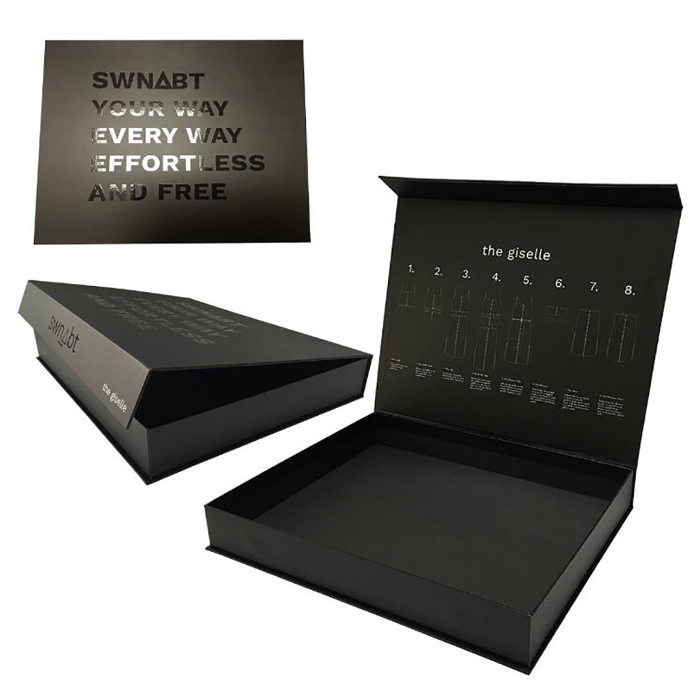 UV LOGO Hard Board Custom Design Black Color Men Dress Luxury Shirt Packing Box