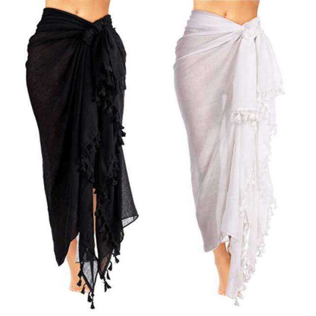 2023 High quality modern Beach Vacation Tassel Shawl Scarf Women Bikini Sunscreen Cover Ups