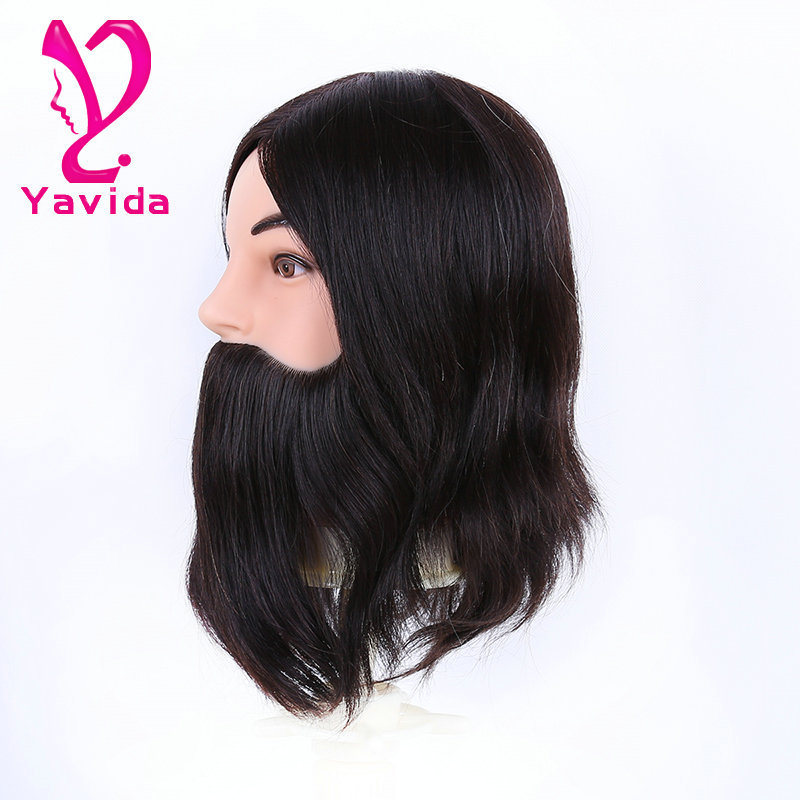 Teaching hair dressing head/Male training head with beard/ practising/ mannequins