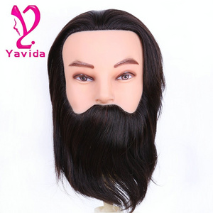 Teaching hair dressing head/Male training head with beard/ practising/ mannequins