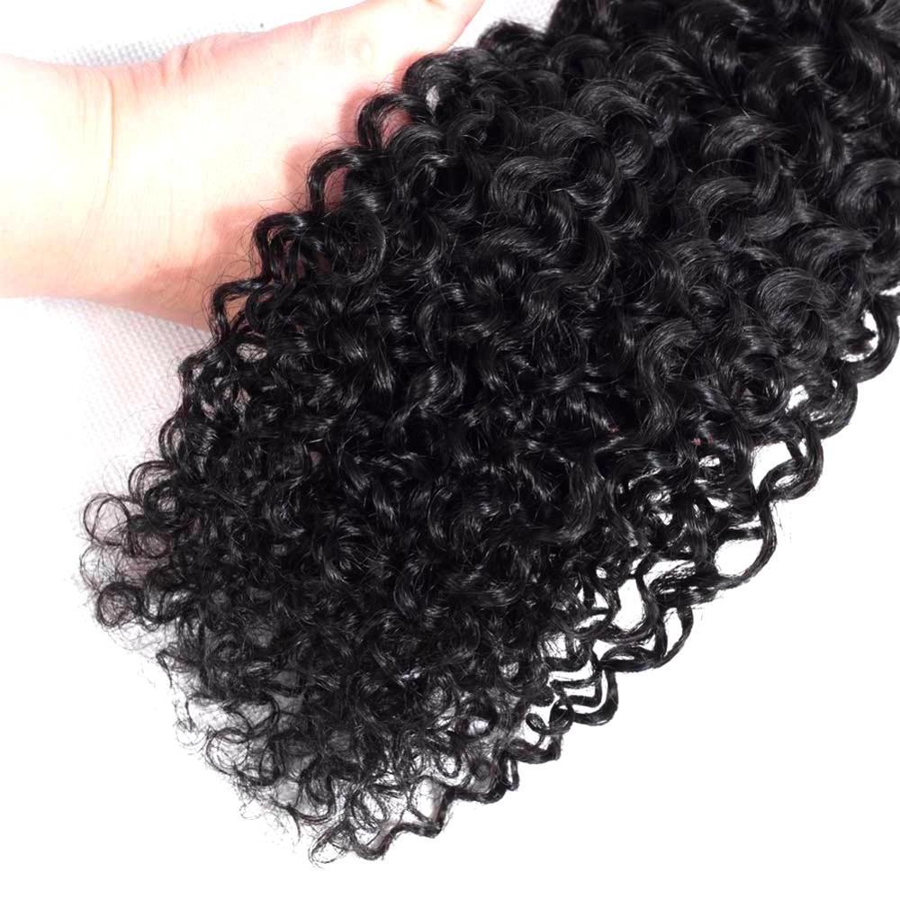 YAVIDA  Hair Virgin Remy Kinky Hair, Natural Color Extensions, Cambodian Kinky Curly Hair