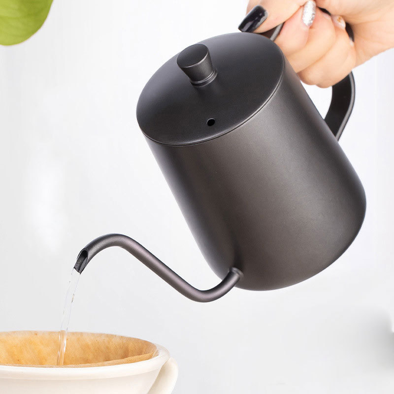 250/350/600ml kitchen high quality 304 stainless steel gooseneck fine long mouth hand brewed drip kettle tea coffee pot