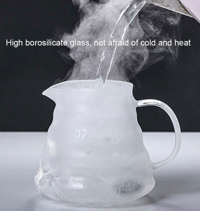 Wholesale household borosilicate heat-resistant glass handmade coffee maker tea pot kettle mug dripper coffee server set