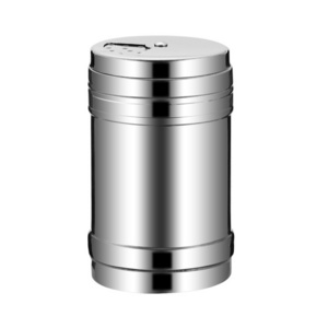 Wholesale stainless steel rotating lid spice shaker multi function cooking barbecue BBQ pepper salt seasoning storage jar bottle