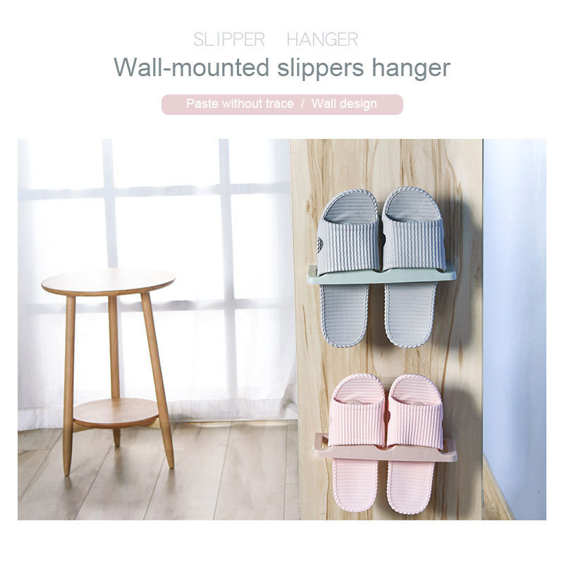 Stickup Shoe Rack Bathroom Wall Slipper Rack Household Stereo Space Saving Shoe RackHome Organizer Save Space