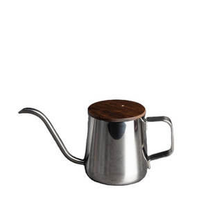 Coffee Pot Swan Neck Thin Mouth Tea Pot Stainless Steel Narrow Spout Drip Coffee Maker Pot Coffee Tool Drip Kettle With Cover