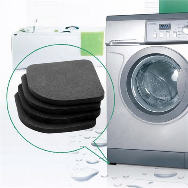 4pcs  Bathroom Mat Kitchen Bathroom Accessories Washing Machine Anti-Vibration Pad Mat Non-Slip Shock Pads Mats Refrigerator