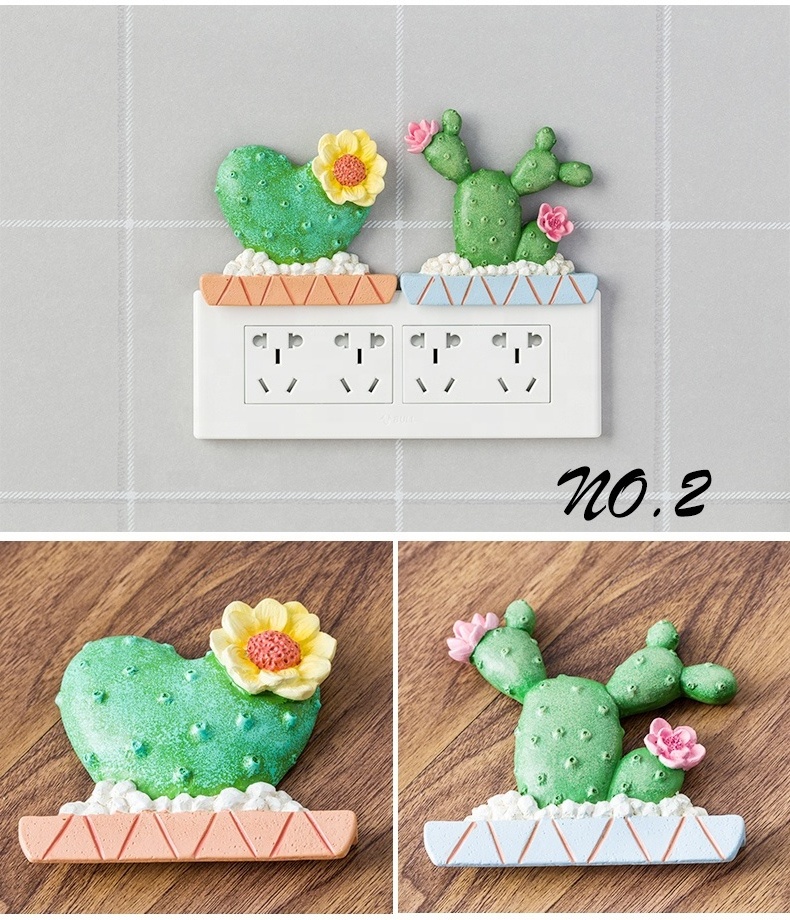 Fashion Switch Cover 3D Stereo Nordic Wall Deck Decoration Household Modern Simple Socket Light Switch Stickers