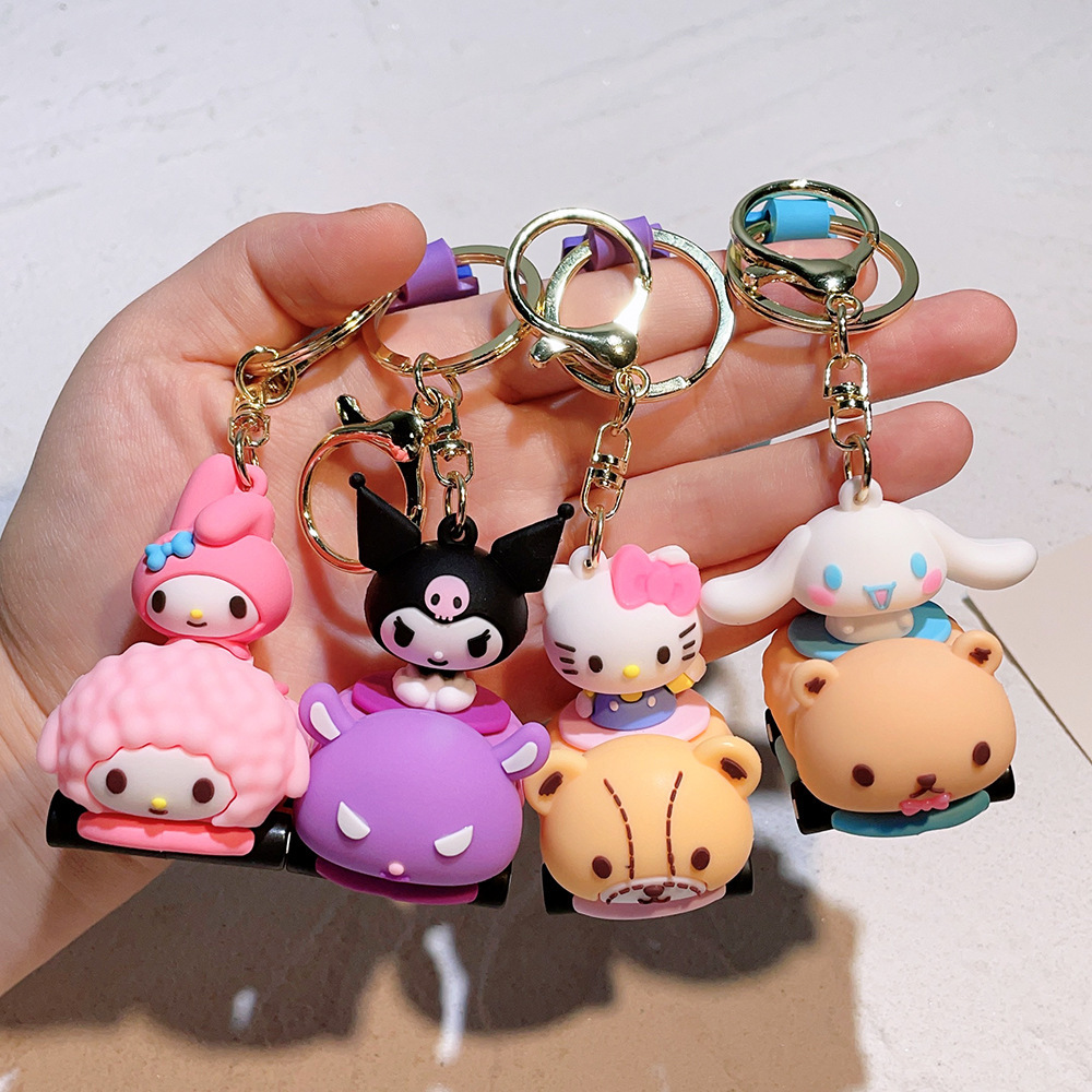 wholesale Cute Kuromi projection camera Sanrio Keychain Women Bag Pendant Key Chain sanrio