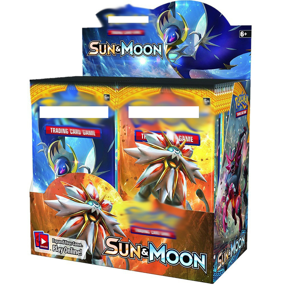 New Pokemoned Booster Card Box 324Pcs/box Pokemoned XY SUN Trading Cards Anime Booster Box Pokemoned Carte Card