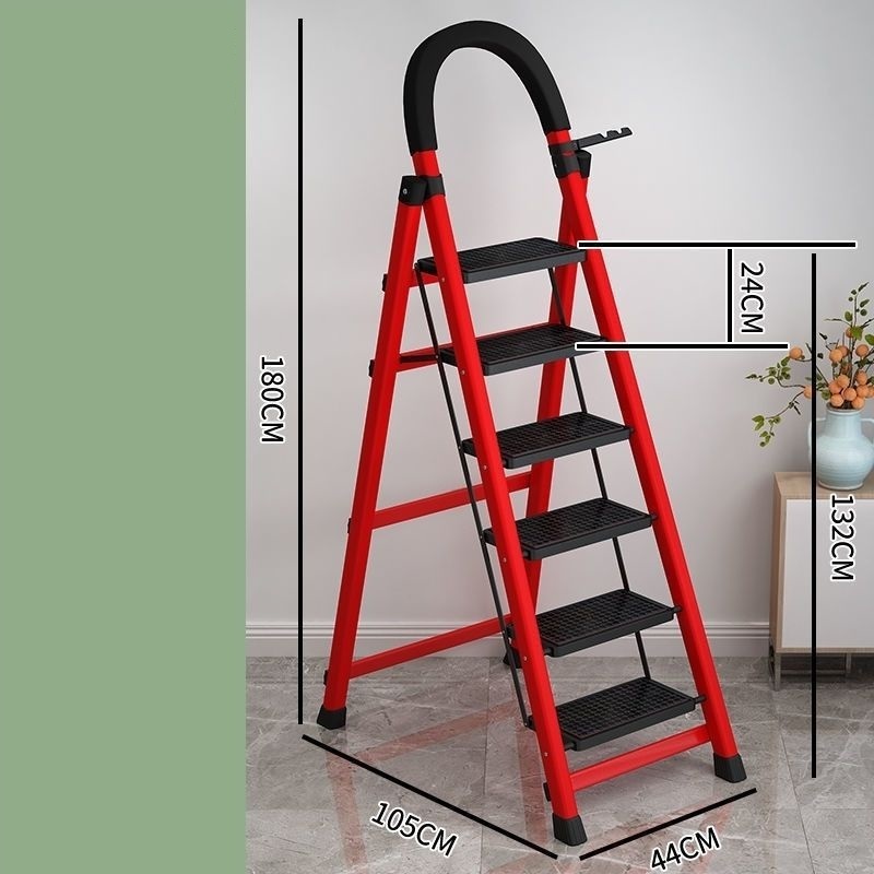 2023 Household folding portable thickened herringbone ladder Mobile ladder