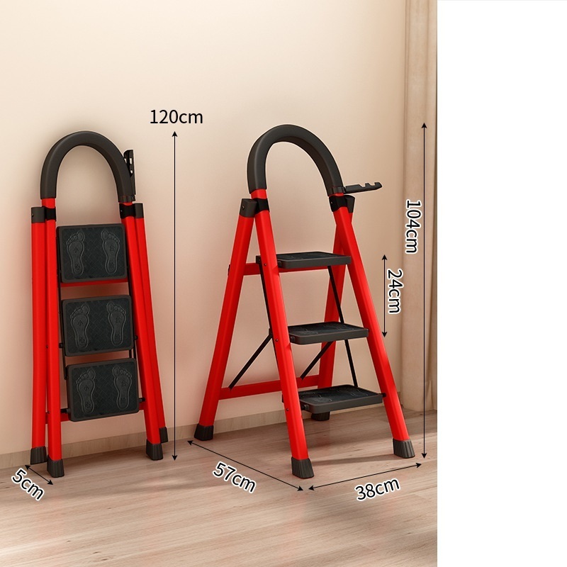 Hot selling folding indoor mobile herringbone multi-function climbing ladder stainless steel stairs