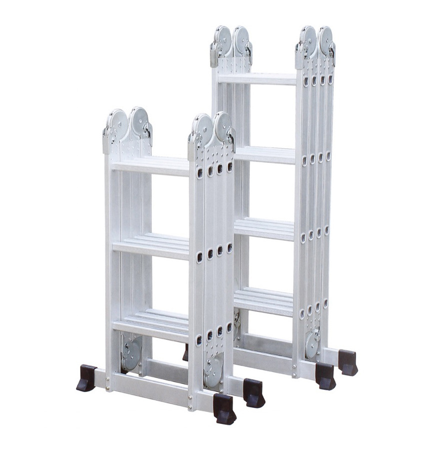 Platform Aluminium Ladder Escada Aluminio Multiproposito 4*3 Precio De Fabrica Directo 3.6m Ajustable Safety Ladder