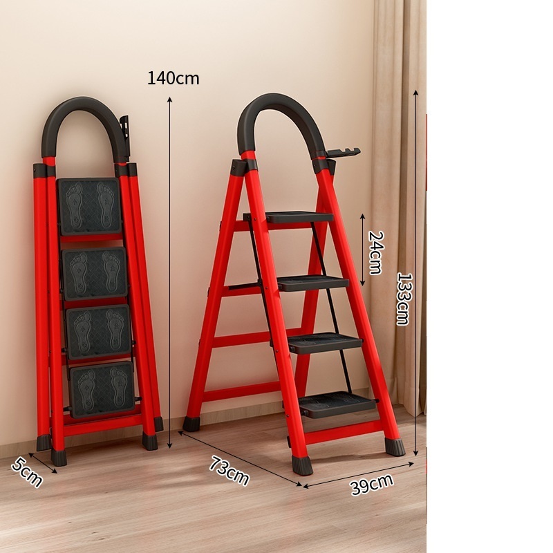 Hot selling folding indoor mobile herringbone multi-function climbing ladder stainless steel stairs