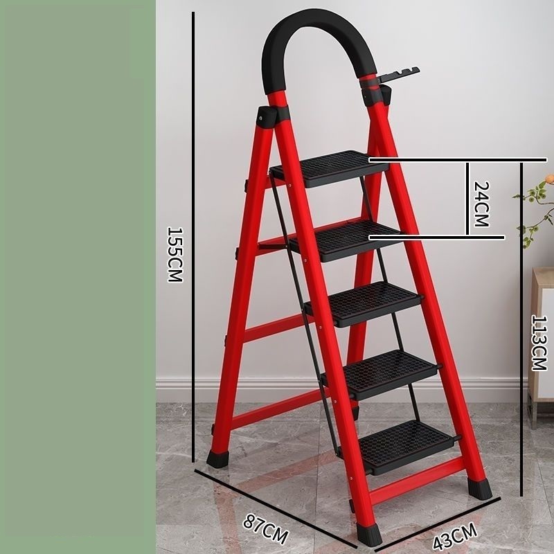 2023 Household folding portable thickened herringbone ladder Mobile ladder