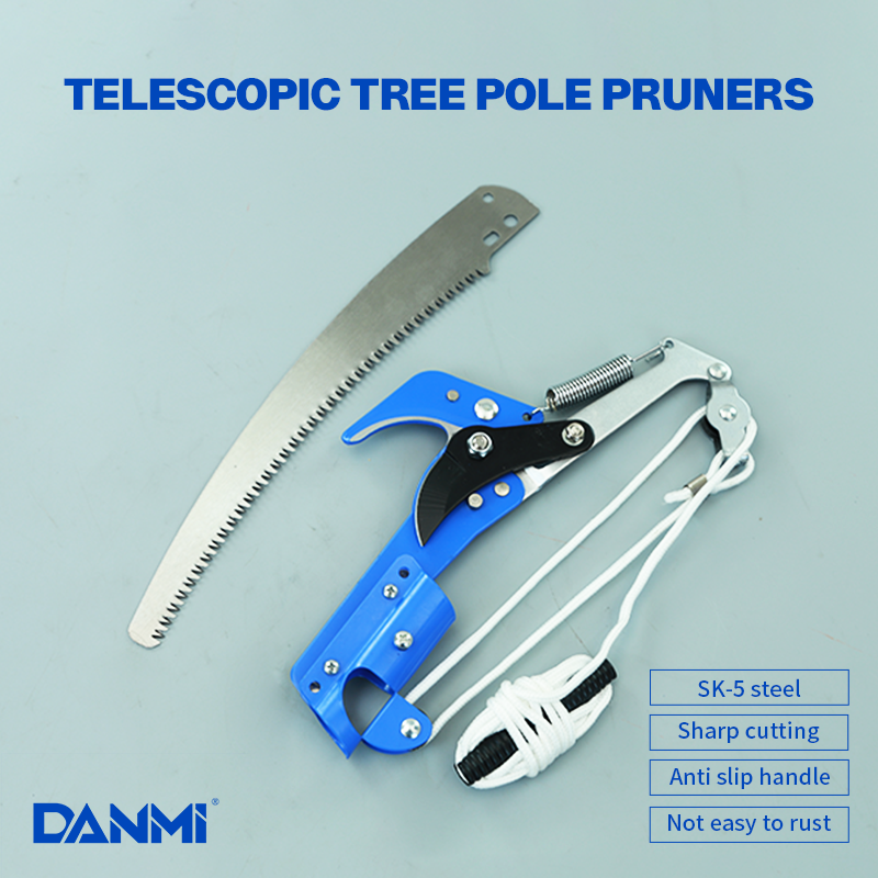 DANMI Professional Steel Blade Hand Saw High Quality Telescopic Tree Pole for Wood Pruning DIY Grade OEM Customizable