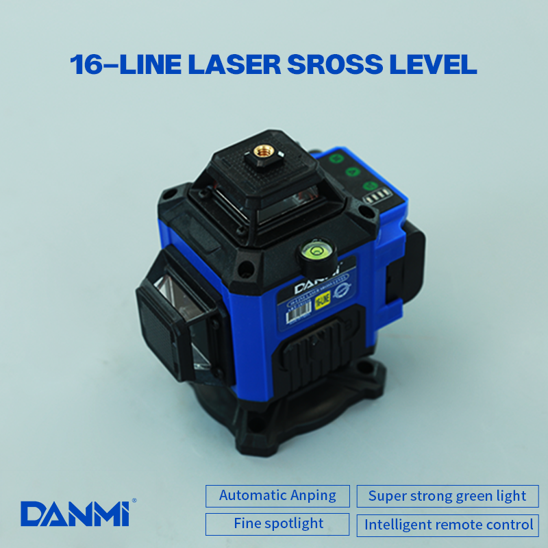 Aluminum 16 lines laser sross lever 1 year warranty green beam 4D automatic self-leveling laser level High quality laser level