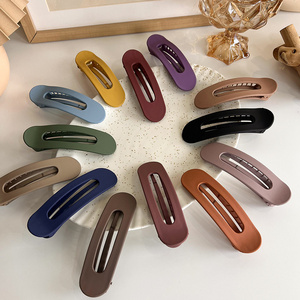 Large Flat Matte Alligator Hair Clips Non-slip Flat Duck Bill Strong Hold French Clips for Thick Hair Barrettes for Women Girls