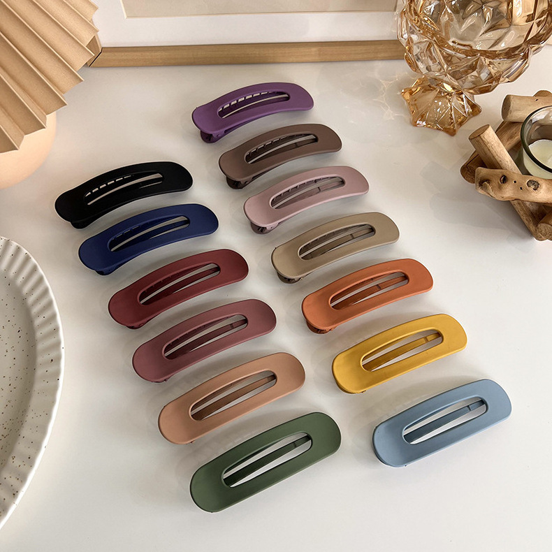 Large Flat Matte Alligator Hair Clips Non-slip Flat Duck Bill Strong Hold French Clips for Thick Hair Barrettes for Women Girls