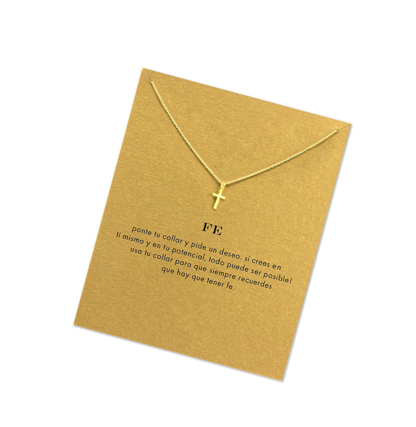 Make A Wish Gift Card Necklace Gold Silver Color Compass Square Pendant Necklace For Women Fashion Jewelry Birthday Gift