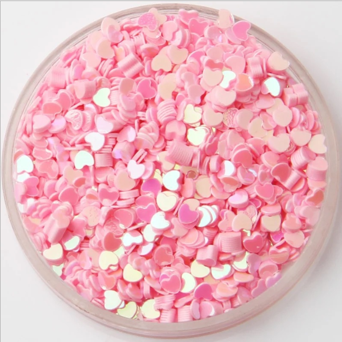 Nail Art 3mm Heart Shape Confetti Nail Art Glitter Sprinkles Charms Stuff for Slime