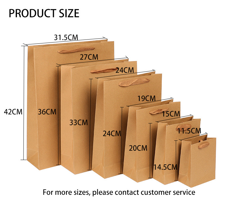 Folding Shopping Paper Bags Kraft Paper Bags Wholesale Customized Paper Bags with Logo Printing