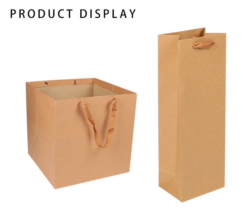 Folding Shopping Paper Bags Kraft Paper Bags Wholesale Customized Paper Bags with Logo Printing