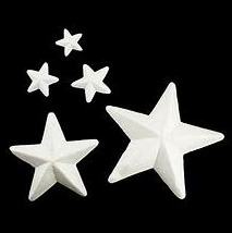 Children DIY EPS White Polystyrene Styrofoam Foam Five-pointed Star For Christmas Wedding Valentine'S Day Decoration